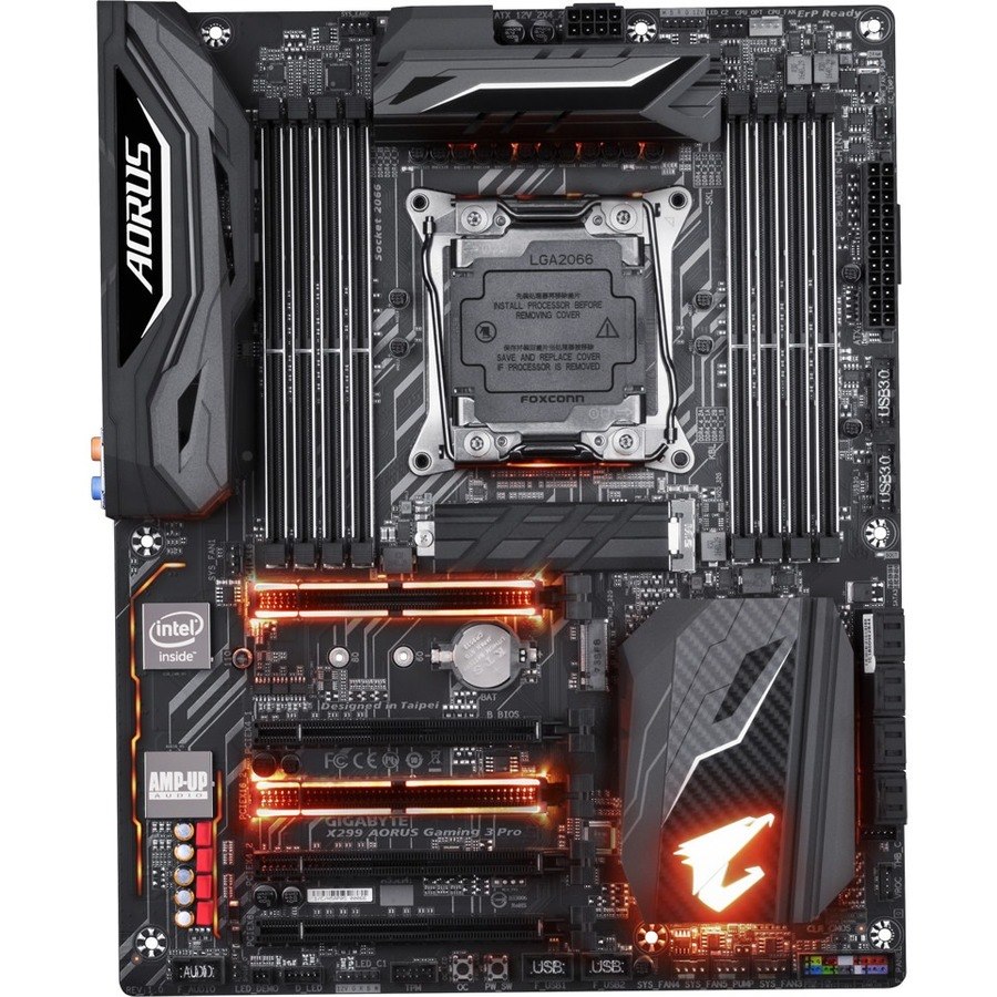 Aorus Ultra Durable X299 AORUS Gaming 3 Pro Desktop Motherboard - Intel X299 Chipset - Socket R4 LGA-2066 - Intel Optane Memory Ready - ATX