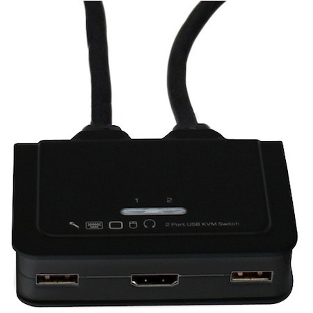 StarTech.com 2 Port USB HDMI Cable KVM Switch with Audio and Remote Switch &acirc;&euro;" USB Powered
