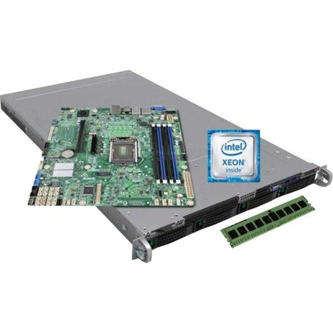 Intel Server System LR1304SPCFG1R 1U Rack Server - 1 x Intel Xeon E3-1230 v6 3.50 GHz - 16 GB RAM - Serial ATA, 12Gb/s SAS Controller