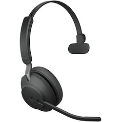 Jabra Evolve2 65 MS Wireless Over-the-head Mono Headset - Black (USB-A)