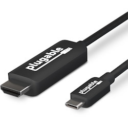 Plugable USB C to HDMI Adapter Cable - Connect USB-C or Thunderbolt 3 Laptops to HDMI Displays up to 4K@60Hz =