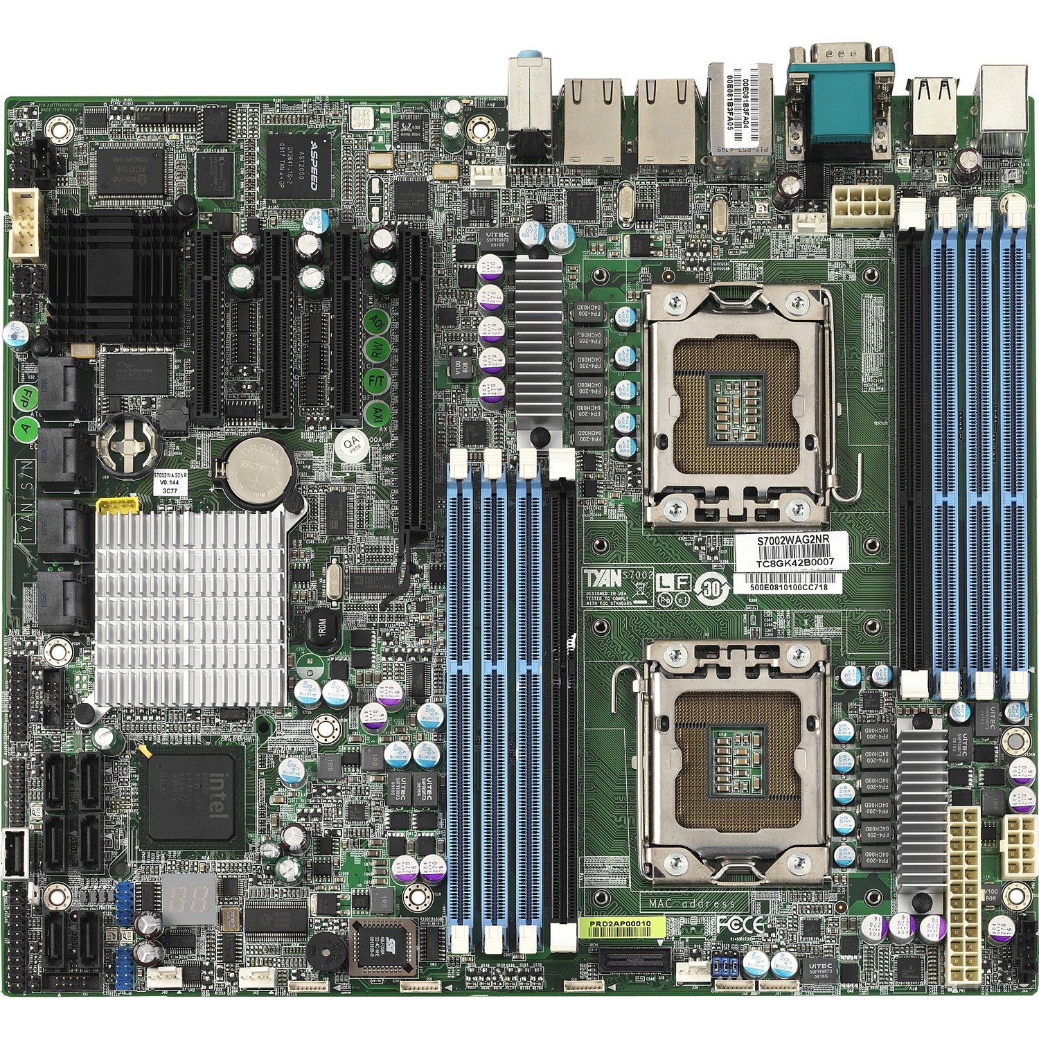 Tyan S7002 Server Motherboard - Intel 5520 Chipset - Socket B LGA-1366 - SSI CEB