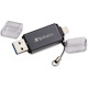 64GB Store 'n' Go Dual USB 3.0 Flash Drive for Apple Lightning Devices - Graphite