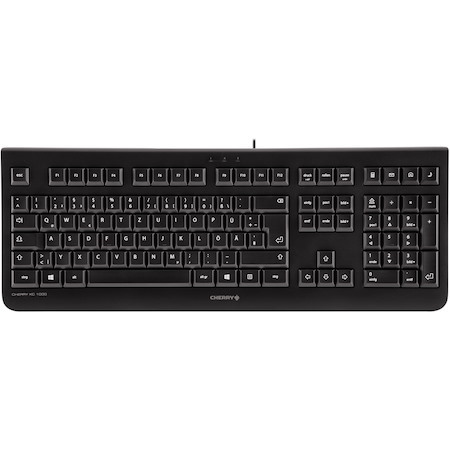 CHERRY KC 1000 Keyboard - Cable Connectivity - USB Interface - Italian - QWERTZ Layout - Black