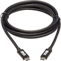 Tripp Lite by Eaton Thunderbolt 3 Passive Cable (M/M) - 20 Gbps, 5A 100W Power Delivery, 4K/60 Hz, 1M (3.28 ft.), Black
