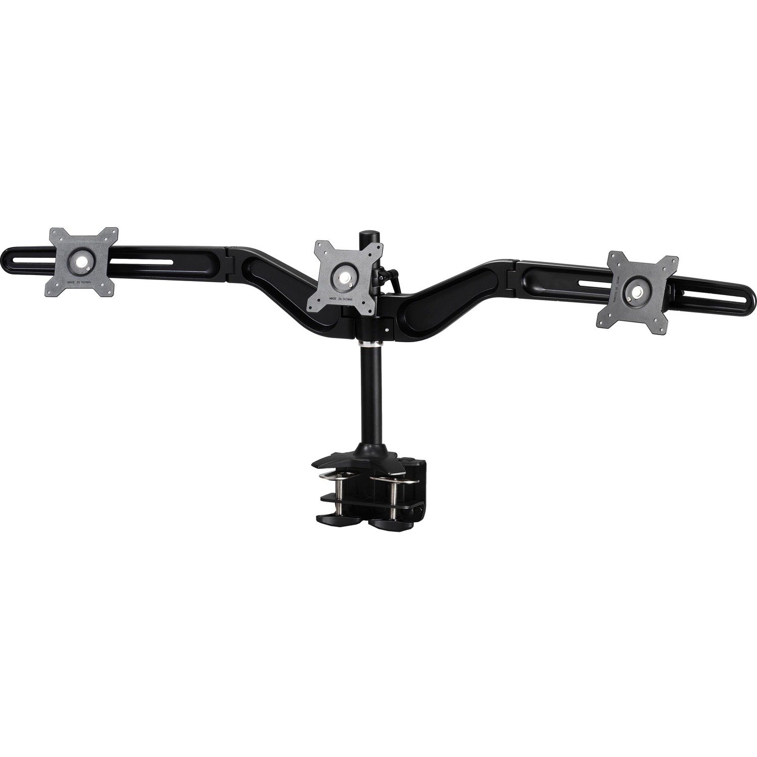 Amer Mounts Clamp Based Triple Monitor Mount for three 15"-24" LCD/LED Flat Panel Screens