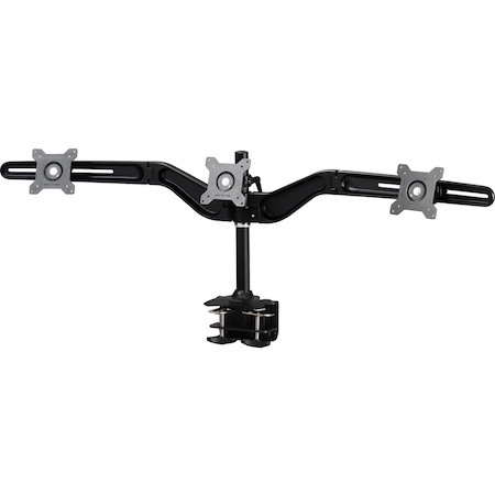 Amer Mounts Clamp Based Triple Monitor Mount for three 15"-24" LCD/LED Flat Panel Screens