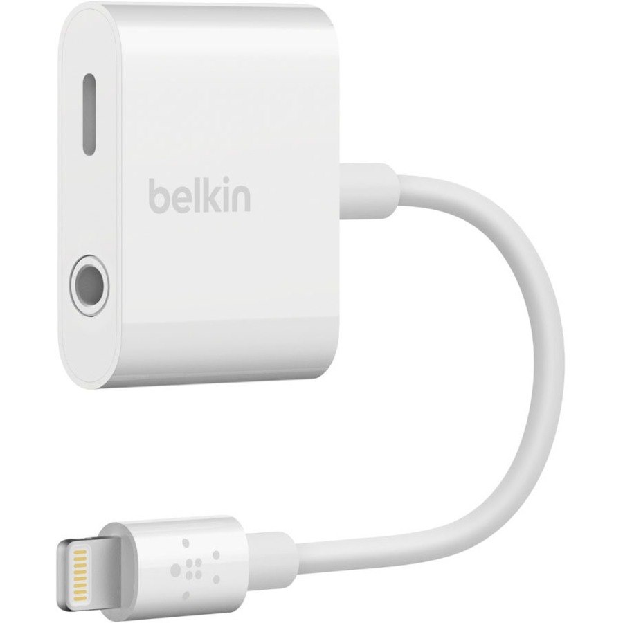 Belkin Rockstar Lightning/Mini-phone Audio/Power/Data Transfer Cable for Headphone, Speaker, Microphone, Remote Control, Audio Device, iPhone, iPad, Notebook