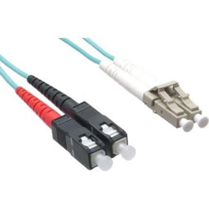 Axiom LC/SC 10G Multimode Duplex OM3 50/125 Fiber Optic Cable 60m