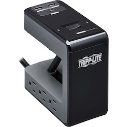 Tripp Lite by Eaton Safe-IT 6-Outlet Clamp Surge Protector, 5-15R Outlets, 3 USB Charging Ports, 8 ft. (2.4 m) Cord, Antimicrobial Protection