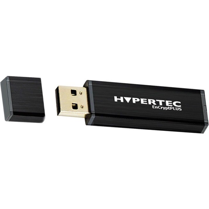 Hypertec HyperDrive 8 GB USB 3.0 Type A Flash Drive - Black - 256-bit AES
