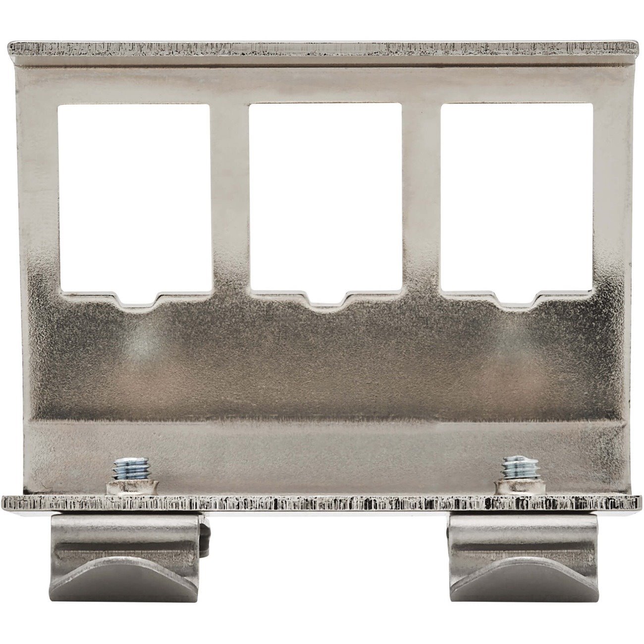 Eaton Tripp Lite Series 3-Port Metal DIN-Rail Mounting Module for Snap-In Keystone Jacks and Couplers, Silver, TAA