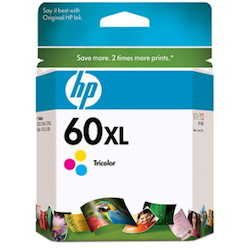 HP 60XL Original Inkjet Ink Cartridge - Cyan, Magenta, Yellow Pack