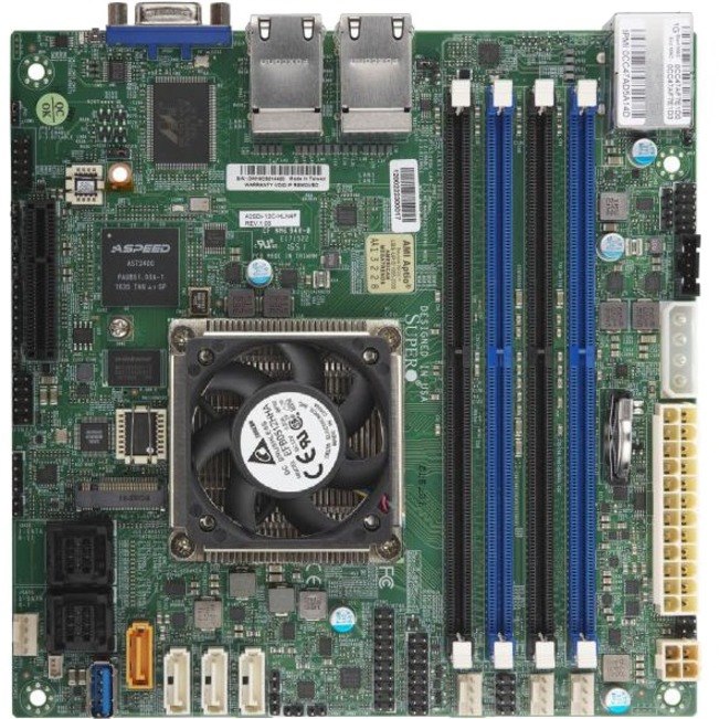 Supermicro A2SDi-8C-HLN4F Server Motherboard - Intel Chipset - Socket BGA-1310 - Mini ITX