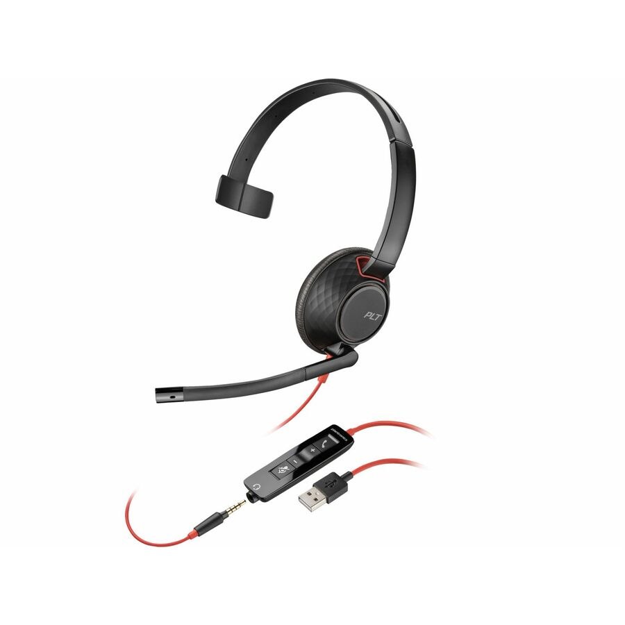 Poly Blackwire 5210 Wired Over-the-head Mono Headset