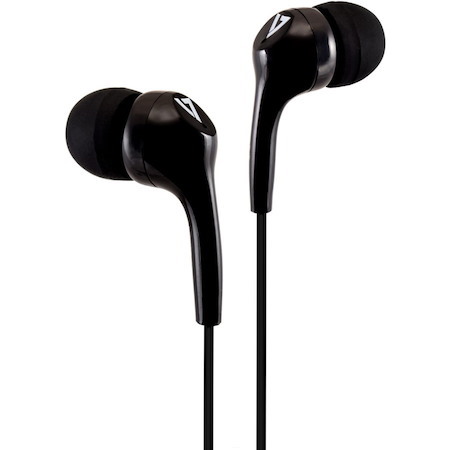 V7 HA105-3EB Wired Earbud Binaural Stereo Earphone - Black
