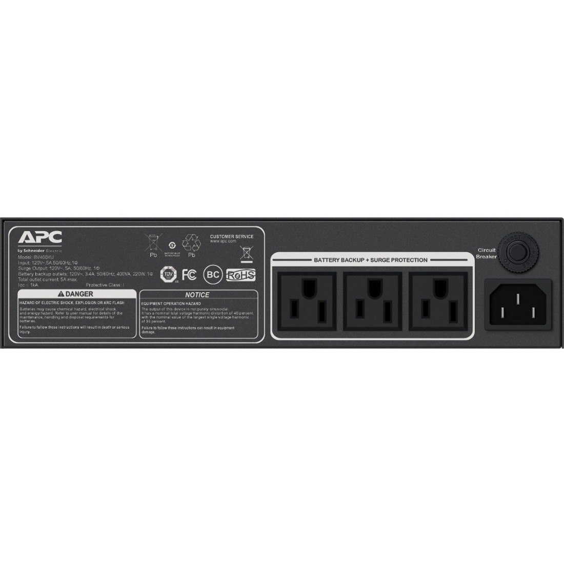 APC by Schneider Electric Back-UPS 400VA, Flexible Mounting, Low Profile, Industrial