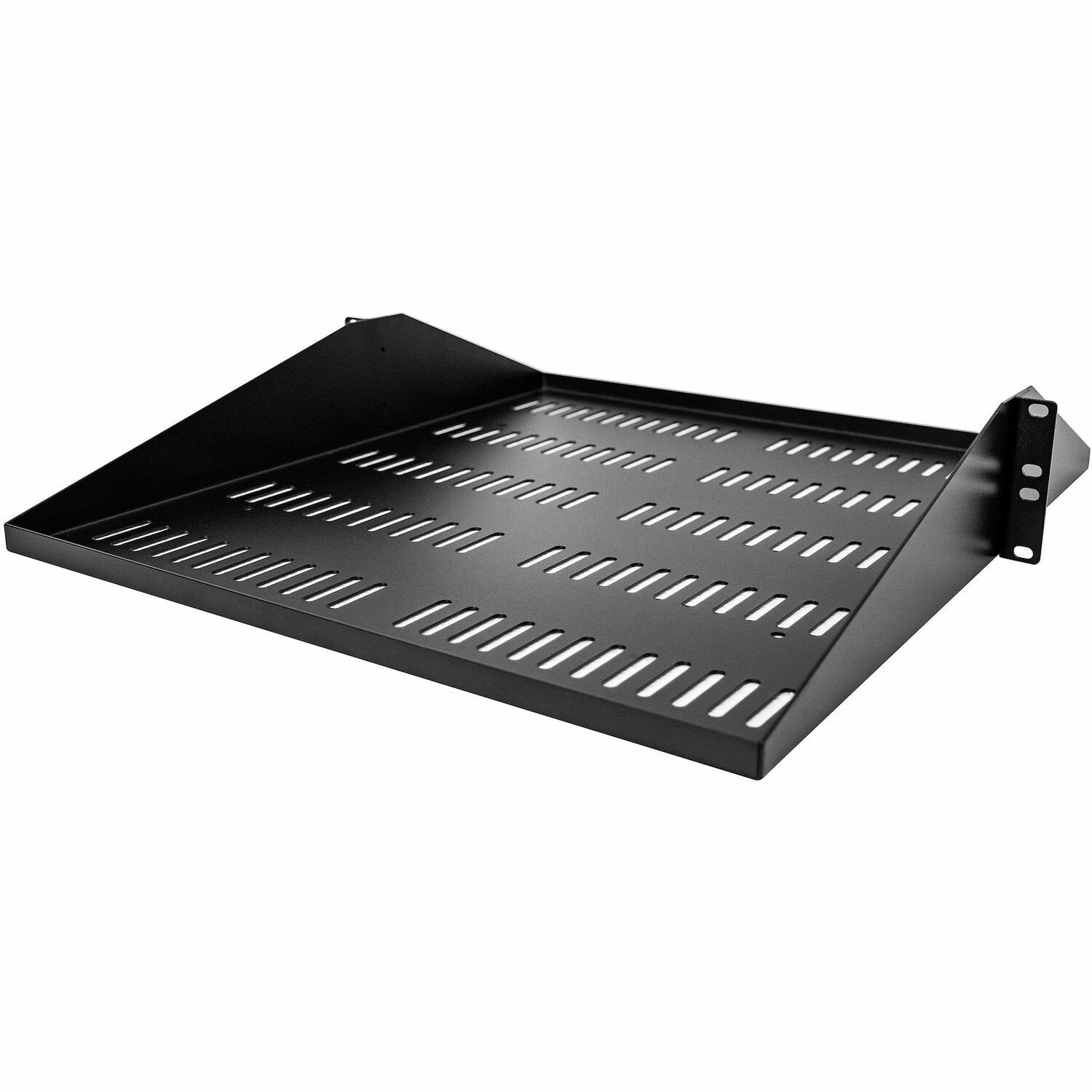 StarTech.com 2U Vented Server Rack Shelf - Center Mount Fixed 20" Deep Cantilever Rackmount Tray for 19" Data/AV/Network w/Cage Nuts