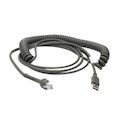 Zebra Cable - USB: Series A Connector, 15ft. (4.6m) Coiled