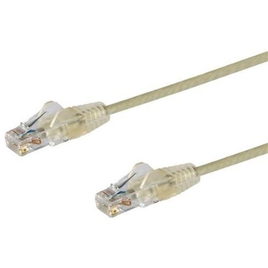 StarTech.com 3 m CAT6 Cable - Slim CAT6 Patch Cord - Grey - Snagless RJ45 Connectors - Gigabit Ethernet Cable - 28 AWG (N6PAT300CMGRS)