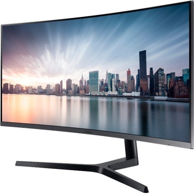 Samsung C34H890WJN 34" Class UW-QHD Curved Screen LCD Monitor - 21:9 - Black, Titanium - TAA Compliant