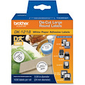 Brother DK1218 - White Round Paper Adhesive Labels