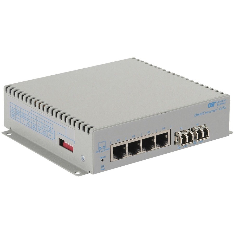 Omnitron Systems OmniConverter Unmanaged Gigabit, 2xSM LC, RJ-45, Ethernet Fiber Switch