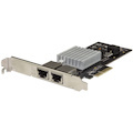 StarTech.com Dual Port Network Card - 2-port PCI Express 10GBase-T / NBASE-T Ethernet Network Interface Card - 5 speed NIC Card - Intel X550