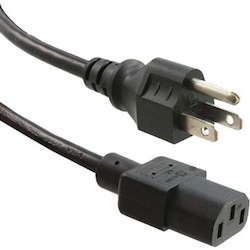 ENET 5-15P to C13 12ft Black External Power Cord / Cable NEMA 5-15P to IEC-320 C13 10A 18AWG 12'
