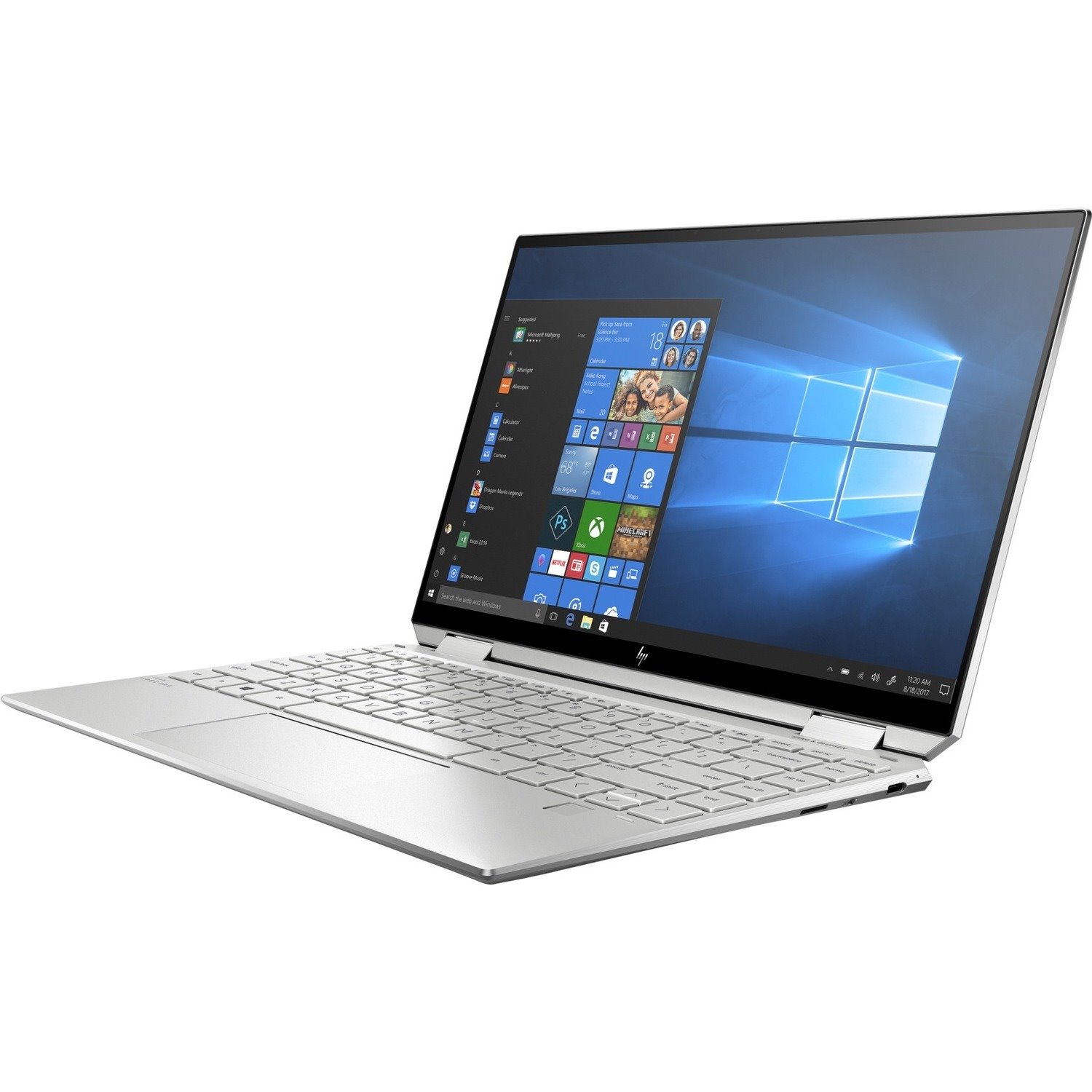 HP Spectre x360 13-aw0000 13-aw0126tu 13.3" Touchscreen Convertible 2 in 1 Notebook - 4K UHD - 3840 x 2160 - Intel Core i7 10th Gen i7-1065G7 Quad-core (4 Core) 1.30 GHz - 16 GB Total RAM - 1 TB SSD - Natural Silver