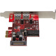 StarTech.com 4 Port PCI Express USB 3.0 Card - 5Gbps - 2 External & 2 Internal (IDC) - SATA Power