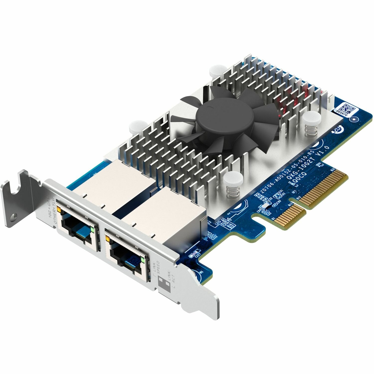 QNAP QXG-10G2T 10Gigabit Ethernet Card for Switch/Computer - 10GBase-T - Plug-in Card
