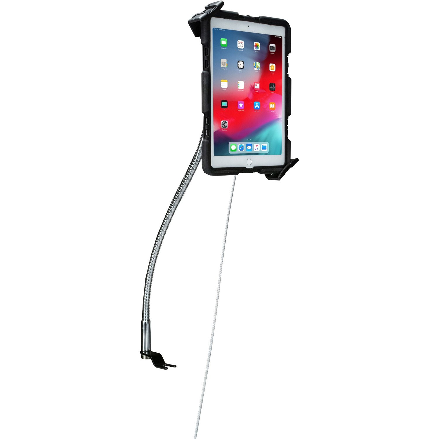 CTA Digital Quick-Release Security Gooseneck Car Mount for 7-14 Inch Tablets, including iPad 10.2-inch (7th/ 8th/ 9th Generation)