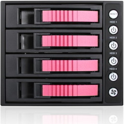 iStarUSA BPU-340HD Drive Enclosure for 5.25" - Serial ATA/600 Host Interface Internal - Black, Red