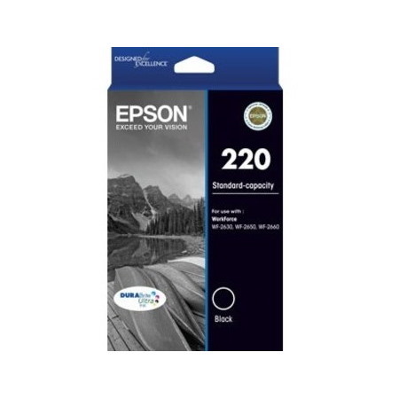 Epson DURABrite Ultra 220 Original Standard Yield Inkjet Ink Cartridge - Black Pack