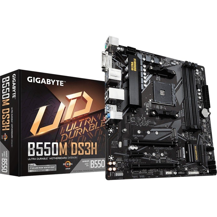 Gigabyte Ultra Durable B550M DS3H Desktop Motherboard - AMD B550 Chipset - Socket AM4 - Micro ATX