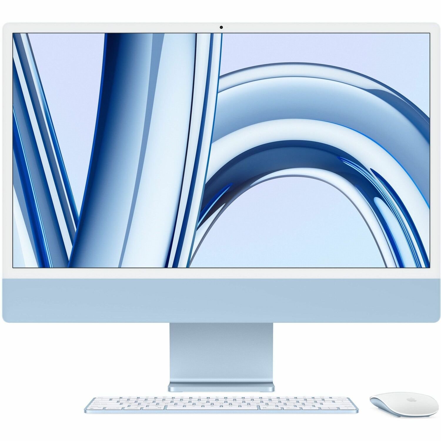 Apple iMac MQRC3B/A All-in-One Computer - Apple M3 Octa-core (8 Core) - 8 GB RAM - 256 GB SSD - 61 cm (24") 4.5K 4480 x 2520 - Desktop - Blue