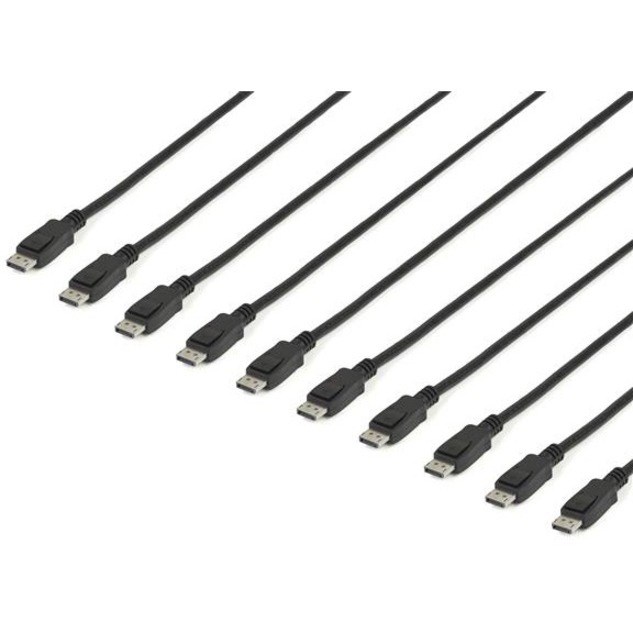 StarTech.com 15 ft / 4.6 m DisplayPort Cable with Latches Multipack - 10 Pack DisplayPort 1.2 Cable - 4K Male DP Cord (DISPLPORT15L10PK)