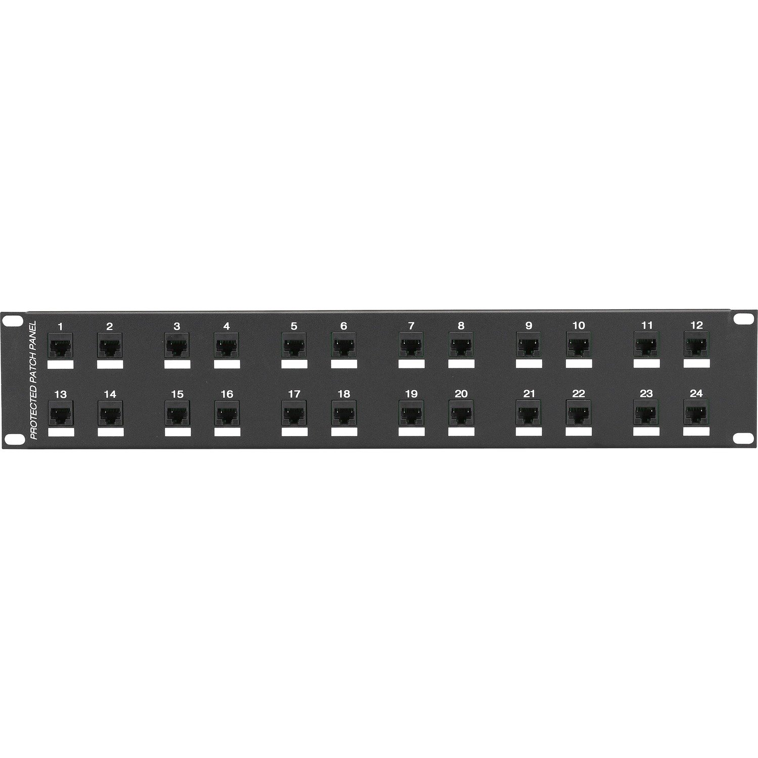 Black Box CAT6 Surge-Protected Patch Panel - 2U, 24-Port