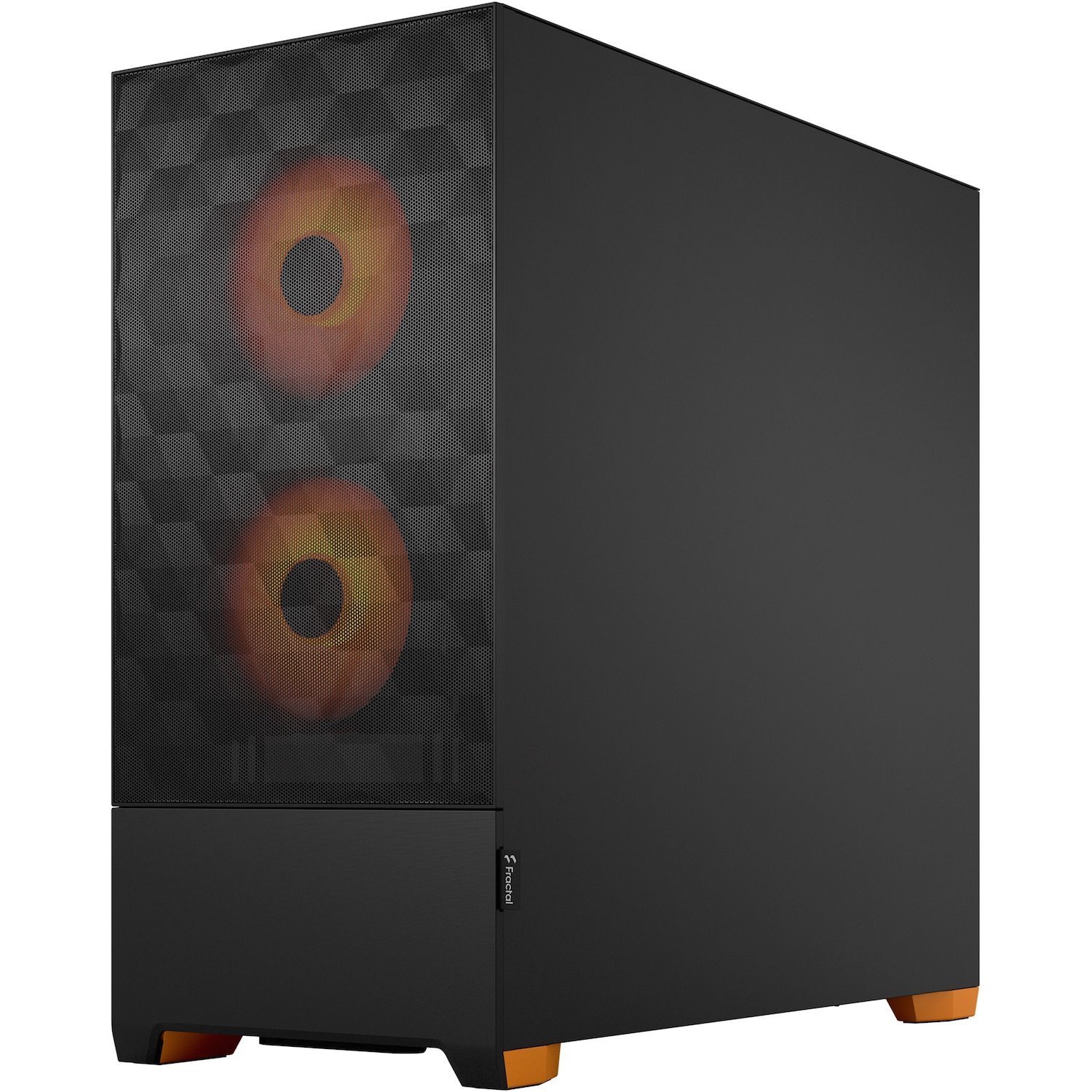 Fractal Design Pop Air RGB Computer Case - Mini ITX, Mini ATX, ATX Motherboard Supported - Tower - Steel, Tempered Glass - Orange