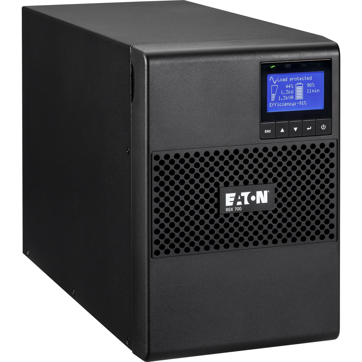 Eaton 9SX 700VA 630W 120V Online Double-Conversion UPS - 6 NEMA 5-15R Outlets, Cybersecure Network Card Option, Extended Run, Tower - Battery Backup
