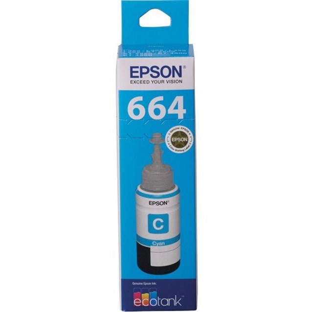 Epson T664 Ink Refill Kit - Cyan - Inkjet