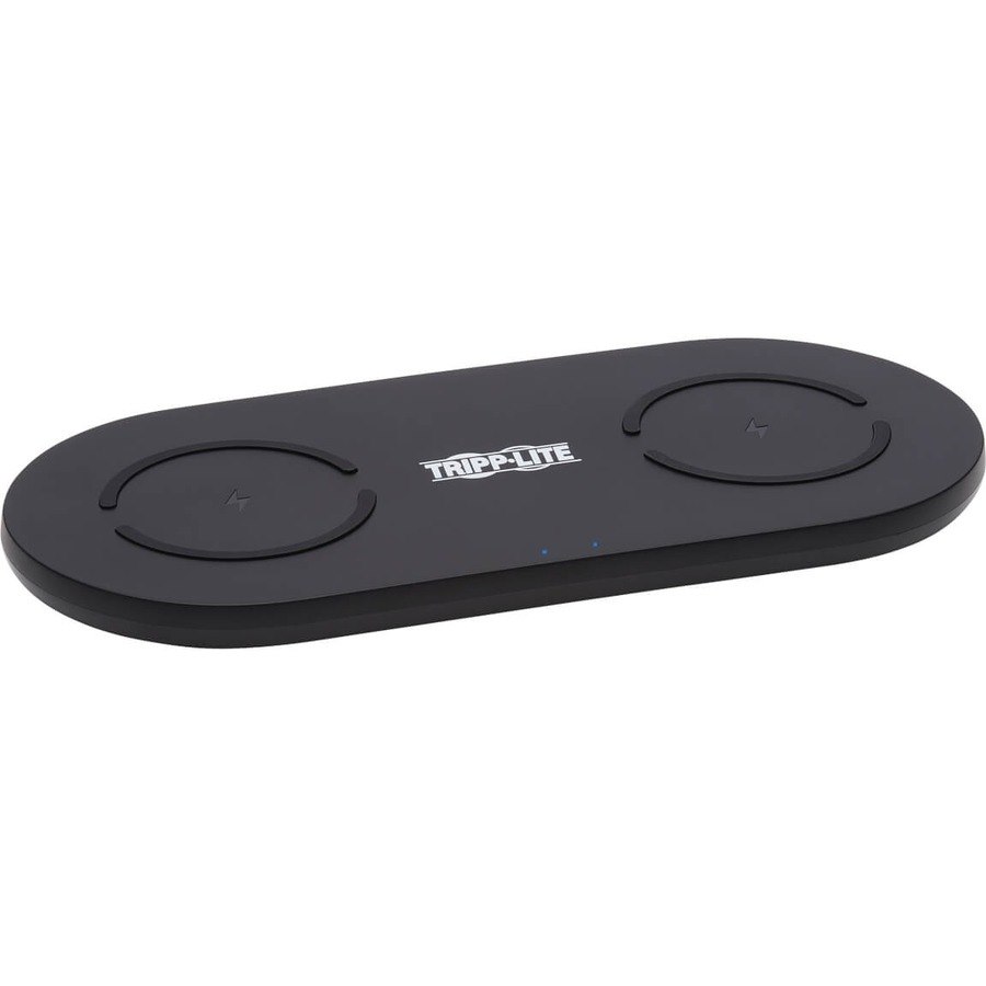 Tripp Lite Dual Wireless Charging Pad Qi-Certified for iPhone Android Black