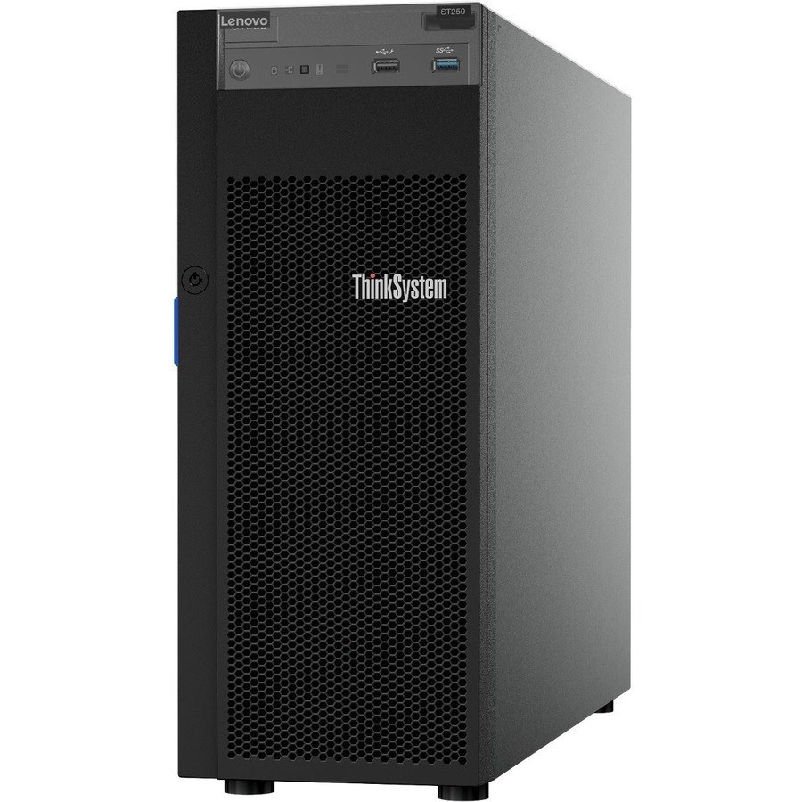 Lenovo ThinkSystem ST250 7Y46A013NA 4U Tower Server - 1 x Intel Xeon E-2176G 3.70 GHz - 16 GB RAM - Serial ATA/600 Controller