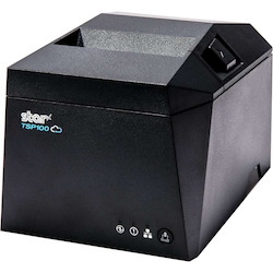 Star Micronics TSP143IVUW Thermal Receipt Printer - TSP100IV, Thermal, Cutter, WLAN, USB-C, Ethernet (LAN), CloudPRNT, Gray, Ethernet and USB Cable, Int PS