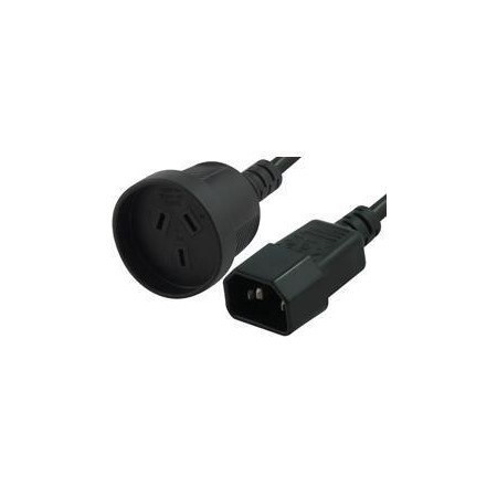 14SB180 Power Cord Adapter for Aus Plug Devices - Length 1.8m - IEC C14 to Aus GPO 