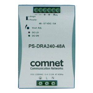 Comnet 48VDC 240W 5A Din High Temp -40