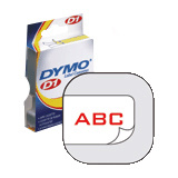 Dymo Tape D1 12MMX7M Red/Wht
