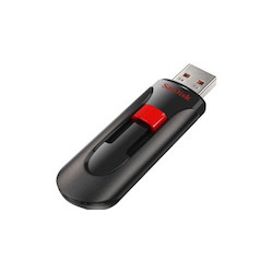 SanDisk Cruzer Glide 64 GB USB 2.0 Flash Drive - Red