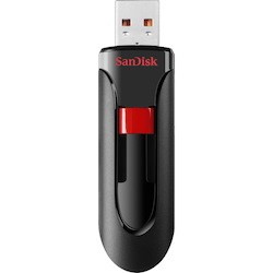 SanDisk Cruzer Glide 3.0 Usb Flash Drive, CZ600 16GB, Usb3.0, Black With Red Slider, Retractable Design, 5Y